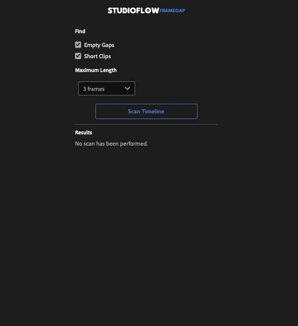 Real StudioFlow FrameGap plugin interface